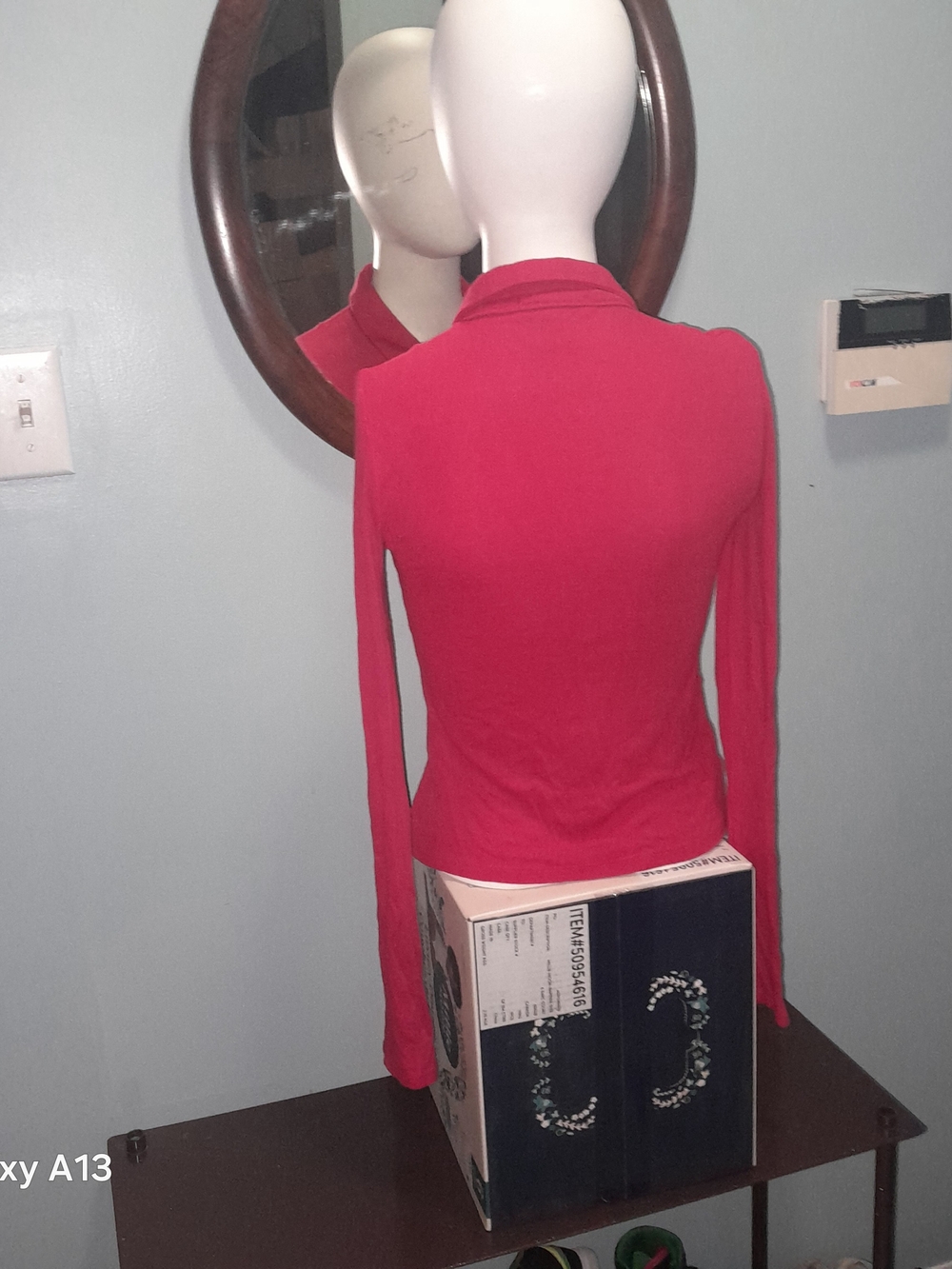 Women’s Slim-Fit Long Sleeve Top - Red